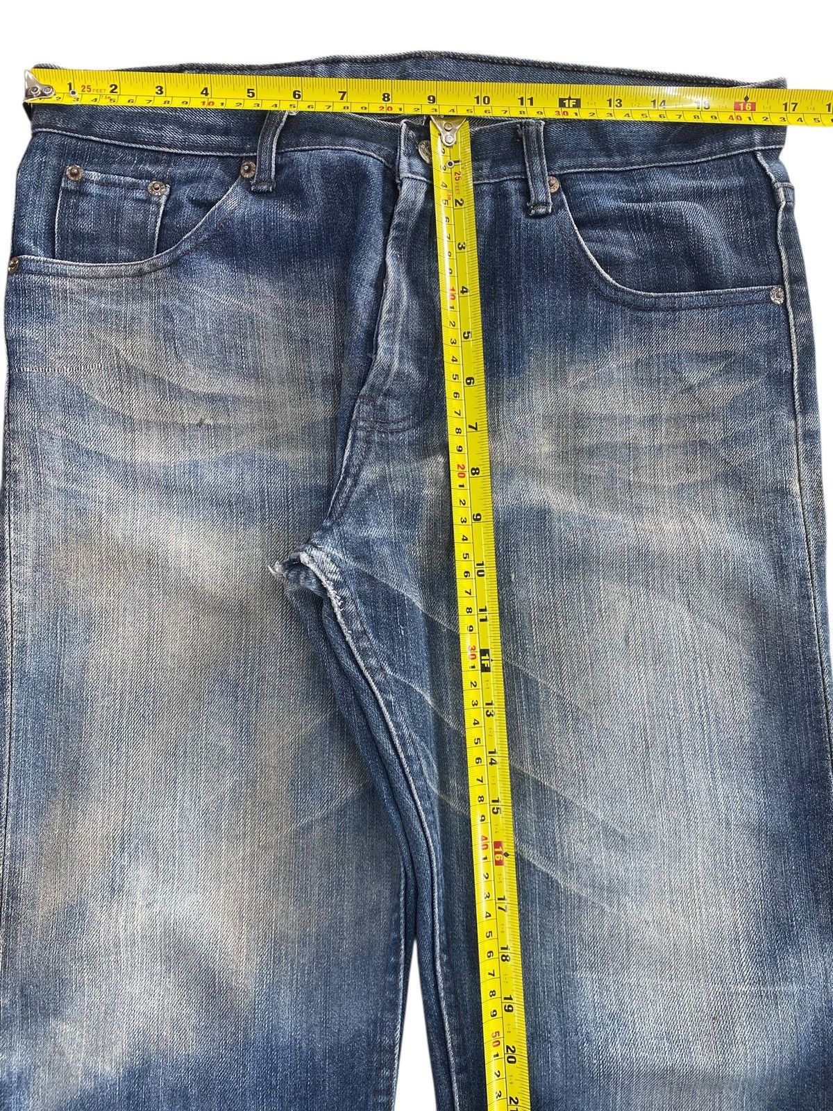 Japanese Brand Japanese Brand Mud Wash Whiskered Style Straight Leg Jeans Size US 34 / EU 50 - 6 Thumbnail