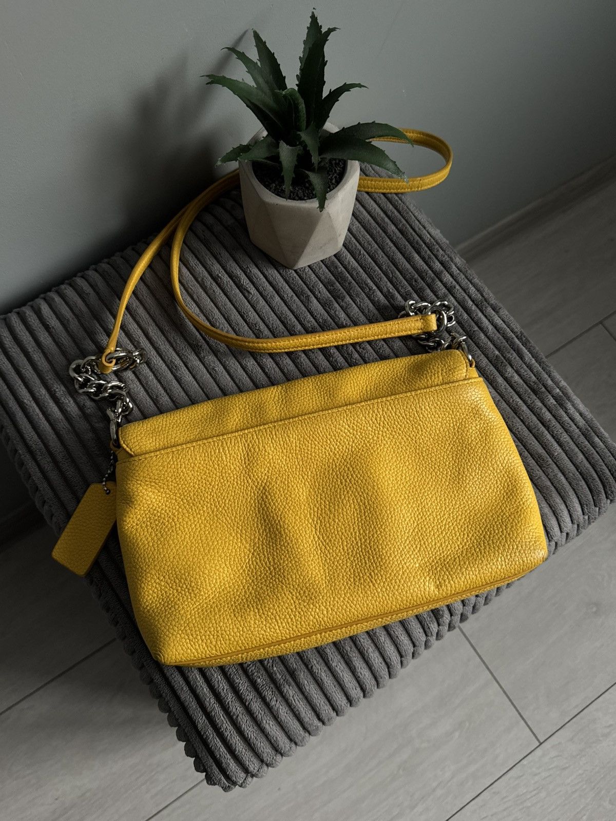 Coach Coach Crosstown Yellow Crossbody Leather Luxury Bag Size ONE SIZE - 8 Thumbnail