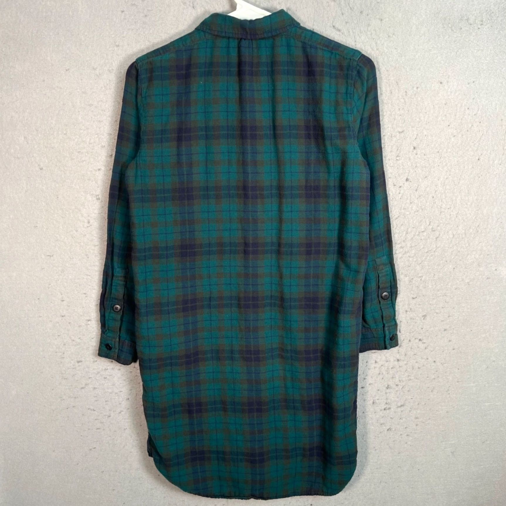 Madewell VINTAGE Madewell 1937 Green Plaid Button-Down Shirt Dress Womens XS Cotton Shirt Womens XS Green Plaid Button-Down Dress Size XS / US 0-2 / IT 36-38 - 2 Thumbnail