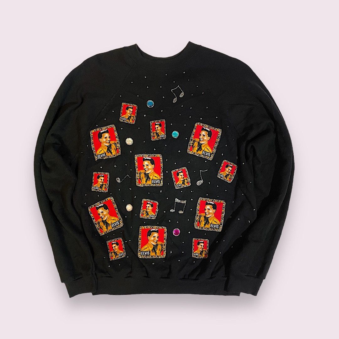 Elvis Kitsch Puffy Paint Sweatshirt