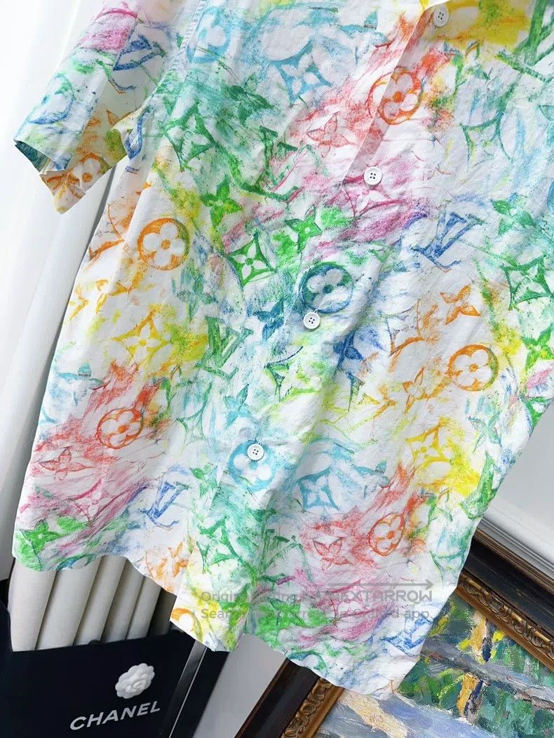 Louis Vuitton Louis Vuitton Colored Crayon Graffiti Full Print Short Sle Size US M / EU 48-50 / 2 - 3 Thumbnail