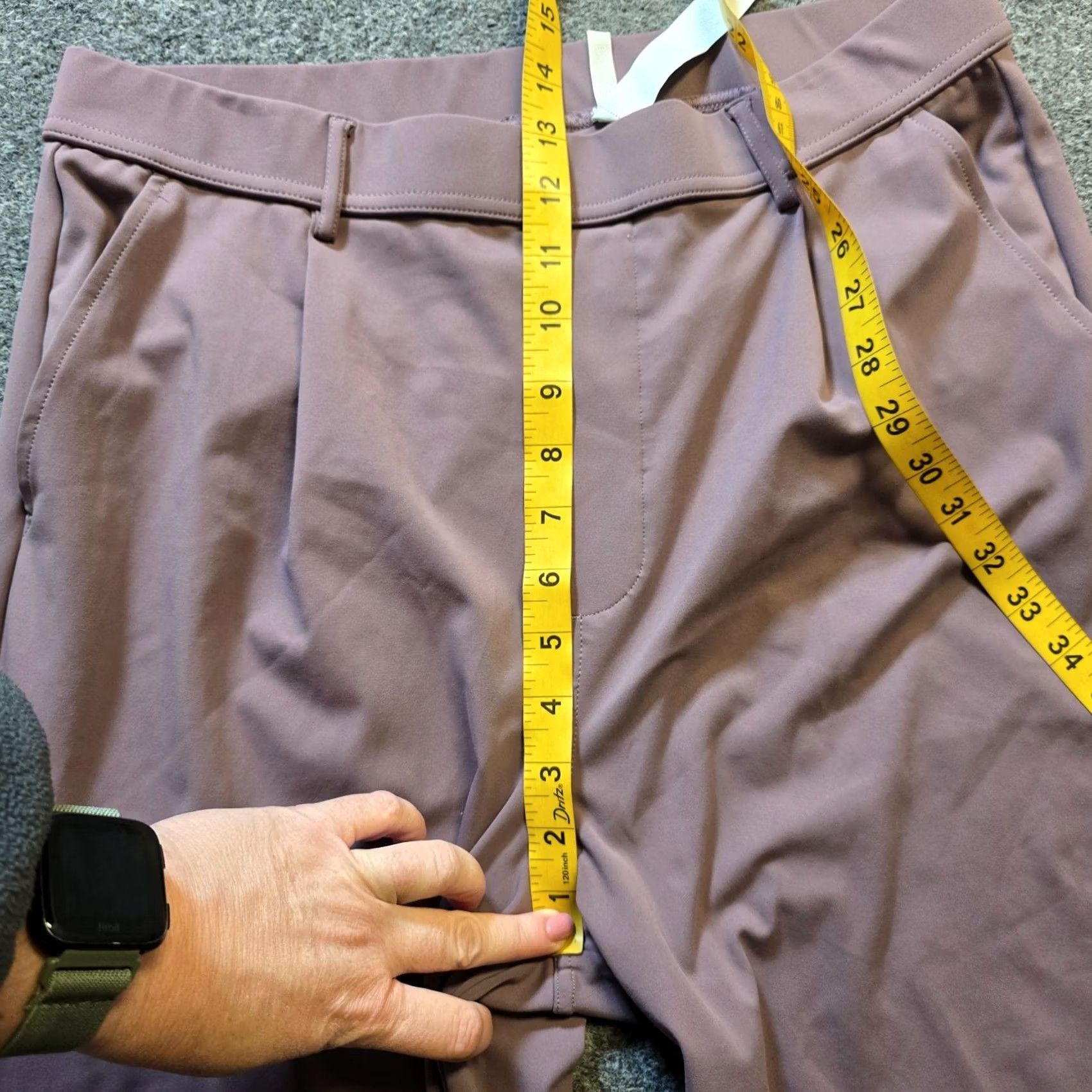 Vintage Halara Pants Womens Large Purple Pleated Plicated Wide-Leg Stretch Casual Career Dress Pants Size 36" / US 14 / IT 50 - 7 Thumbnail