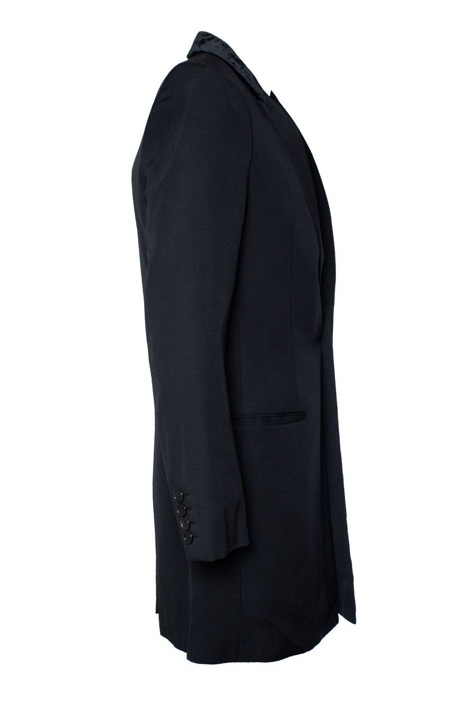 Saint Laurent Paris Saint Laurent, long blazer with velvet revert 2017 Size 50R - 4 Thumbnail