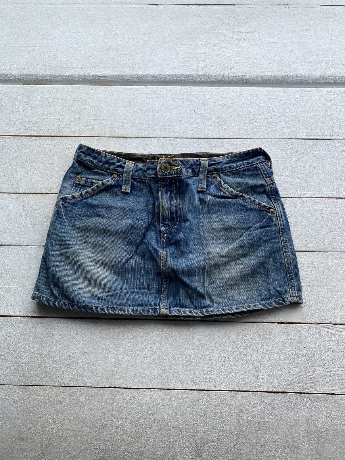 G-Star × Vintage ❤️‍🔥G Star Raw y2k Punk Opium Denim Mini Skirt Womens 33 size Size 32" / US 10 / IT 46 - 2 Thumbnail