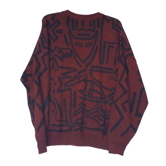 FALKE Vintage Sweater RARE Retro Embroidered Graphics Falke by Jef Size L / US 10 / IT 46 - 9 Thumbnail