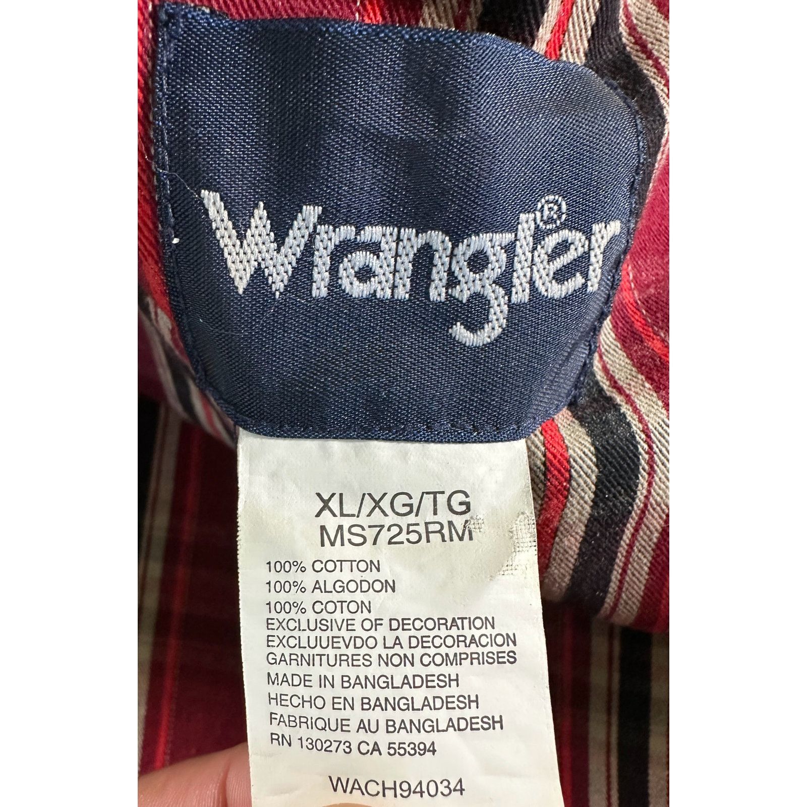 Wrangler Wrangler Flannel Snap Button Shirt Shacket XL Plaid Jacket Size US XL / EU 56 / 4 - 8 Thumbnail