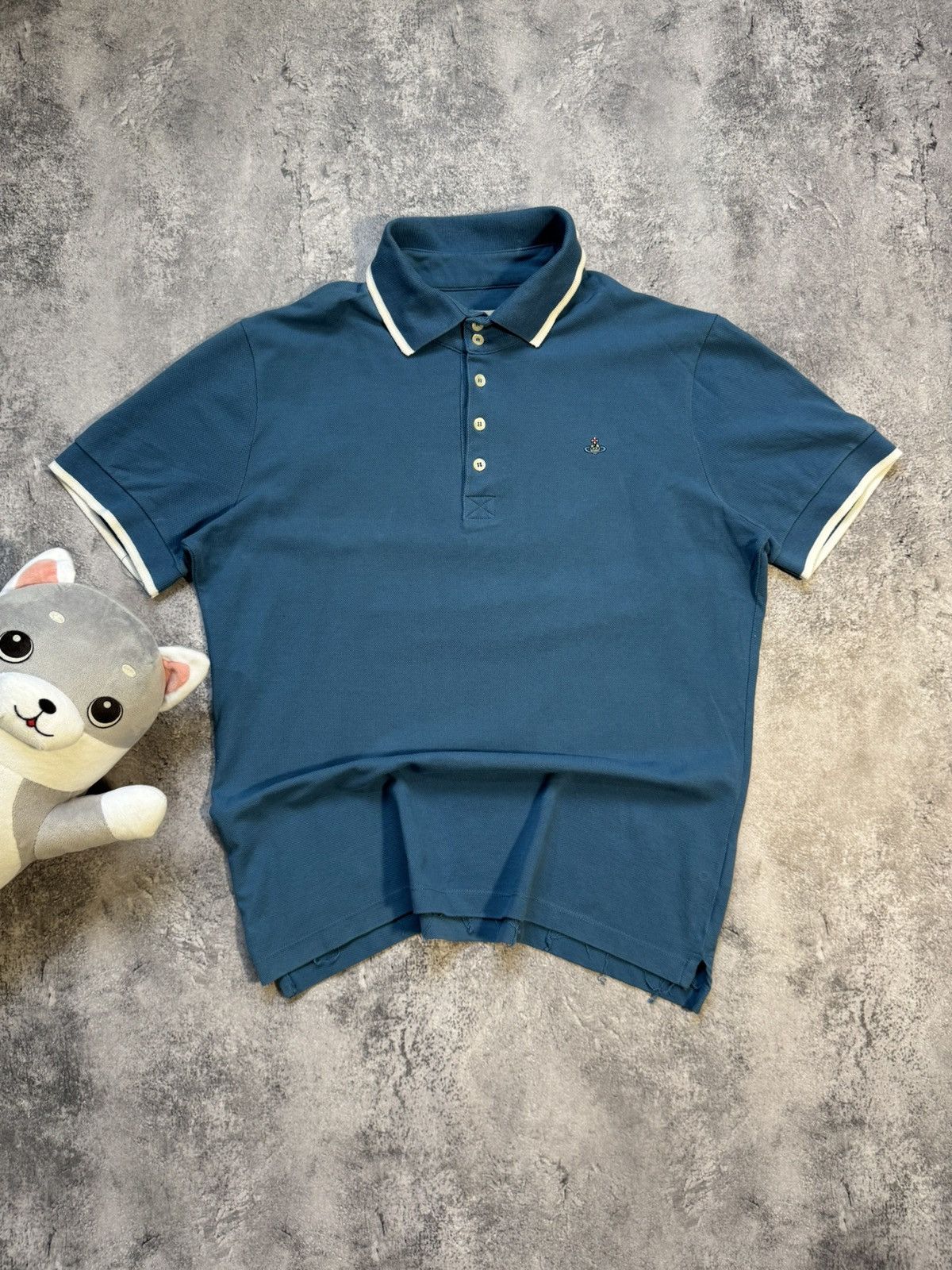 Vivienne Westwood VINTAGE VIVIENNE WESTWOOD POLO TEE SMALL LOGO Size US XL / EU 56 / 4 - 1 Thumbnail