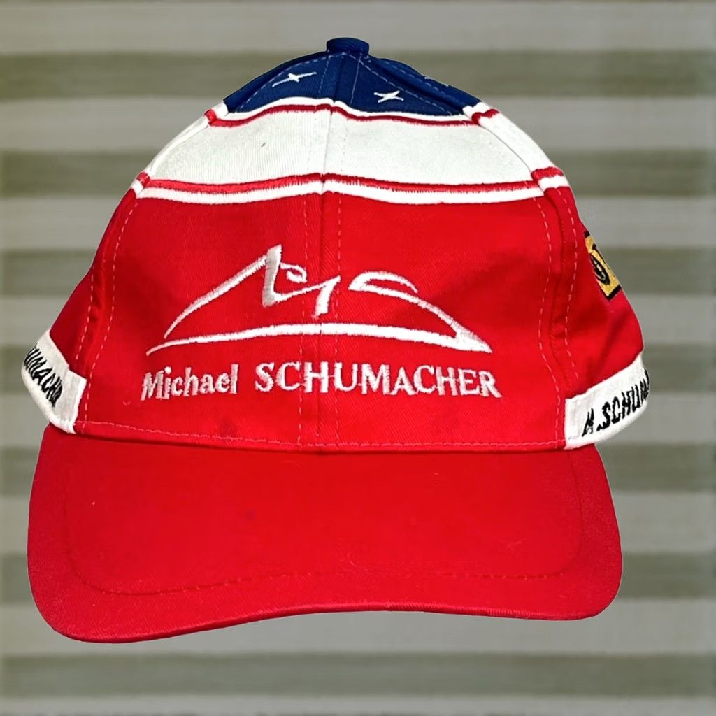 Ferrari Vintage Red Snapback Hat Cap - Michael Schumacher Ferrari F1 1998 DVAG Size ONE SIZE - 1 Thumbnail