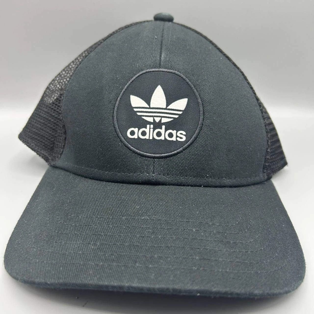 Adidas Adidas Logo Trucker Hat Men Black Snap Back Cap Size ONE SIZE - 1 Thumbnail