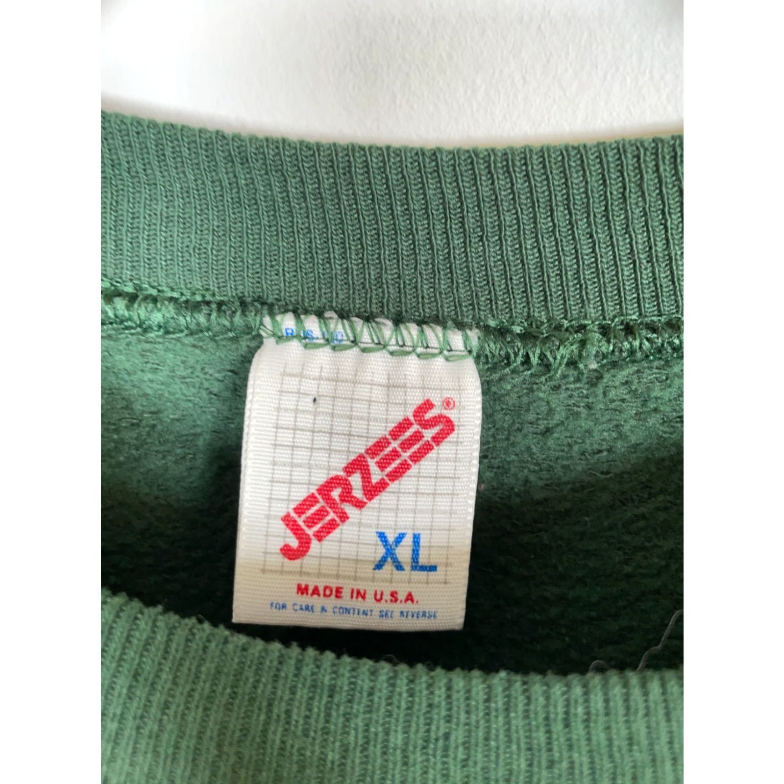 Jerzees Vintage Yes Saginaw Michigan 90s Sweatshirt Jerzees Tag 50/50 XL Green Crewneck Pullover Cotton Polyester Cotton Blend Adult Men United States Size US XL / EU 56 / 4 - 3 Thumbnail