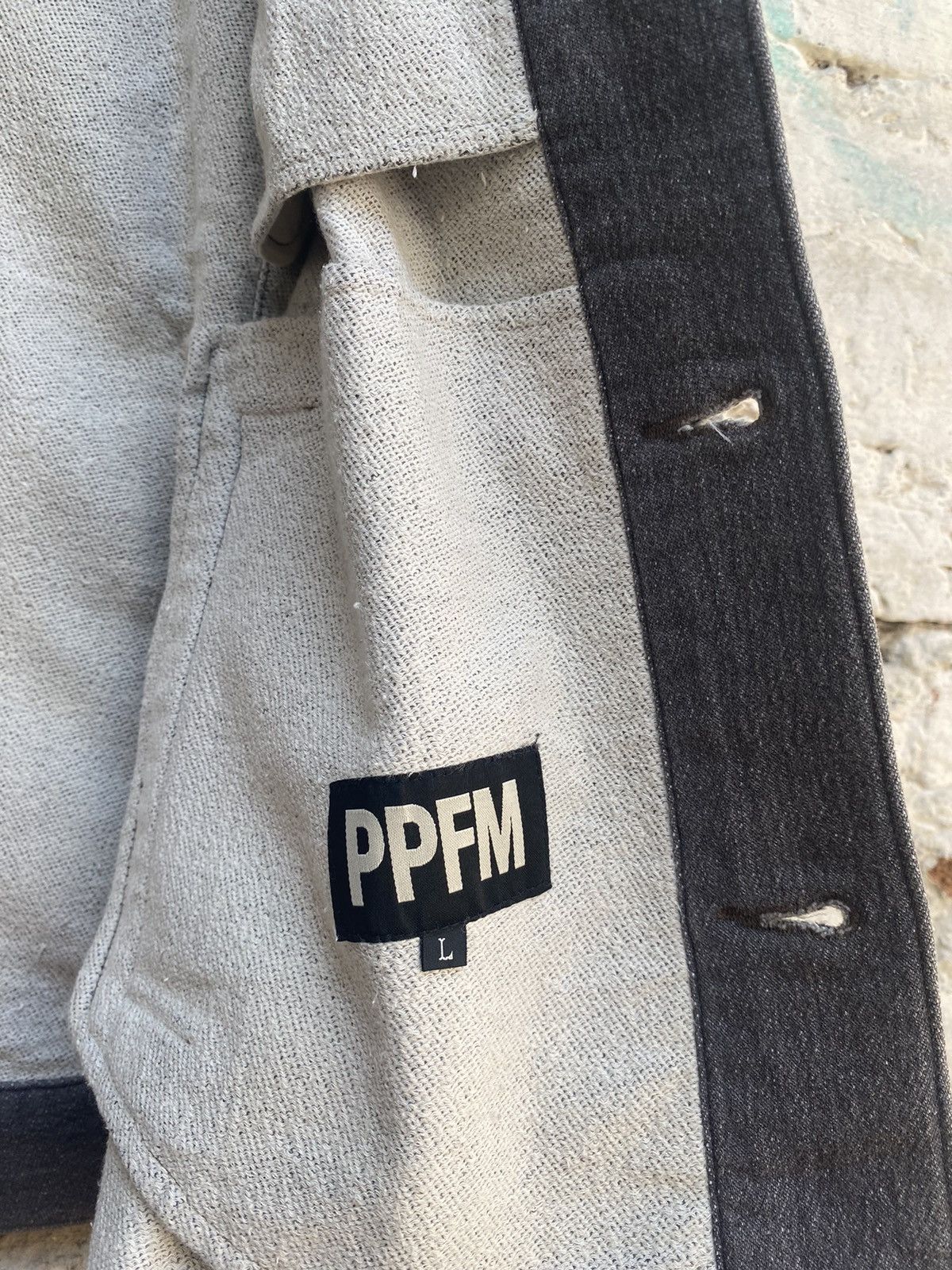 PPFM RARE PPFM JAPAN TRUCKER GREY STRETCH DENIM Size US M / EU 48-50 / 2 - 6 Thumbnail