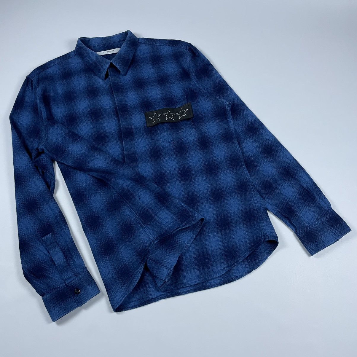Givenchy Givenchy Stars Flannel Plaid Shirt Size US L / EU 52-54 / 3 - 4 Thumbnail