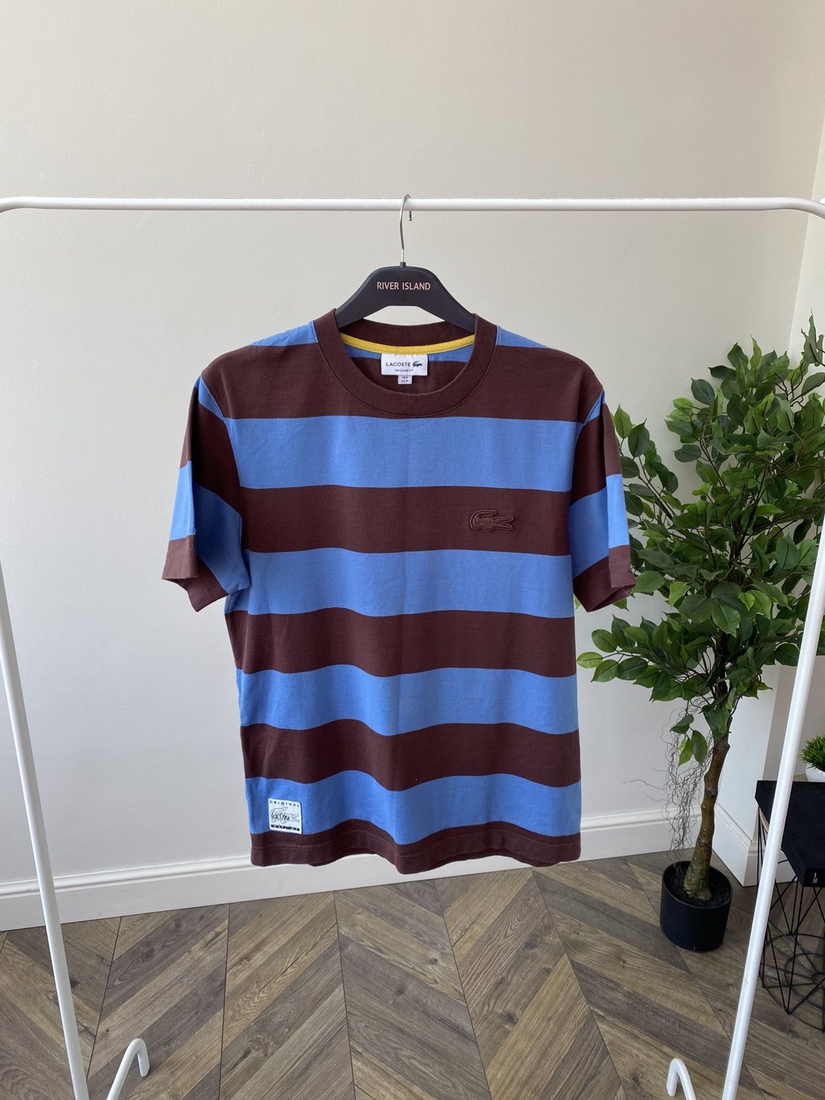 Lacoste × Vintage Vintage Lacoste Fit Striped Cotton T-Shirt Size US M / EU 48-50 / 2 - 1 Thumbnail
