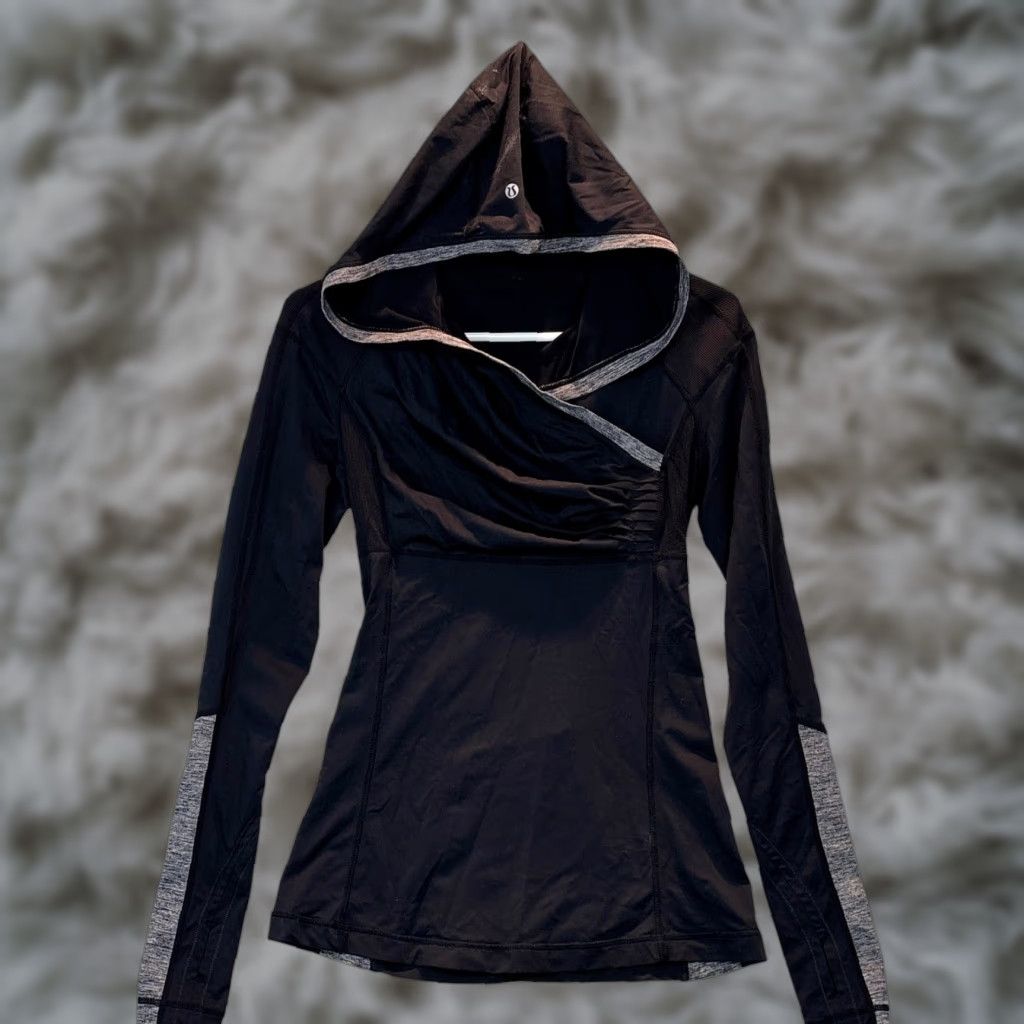 Lululemon Lululemon Run For Your Life Hoodie Womens XS Black Training Gym Pullover Active Size XS / US 0-2 / IT 36-38 - 1 Thumbnail