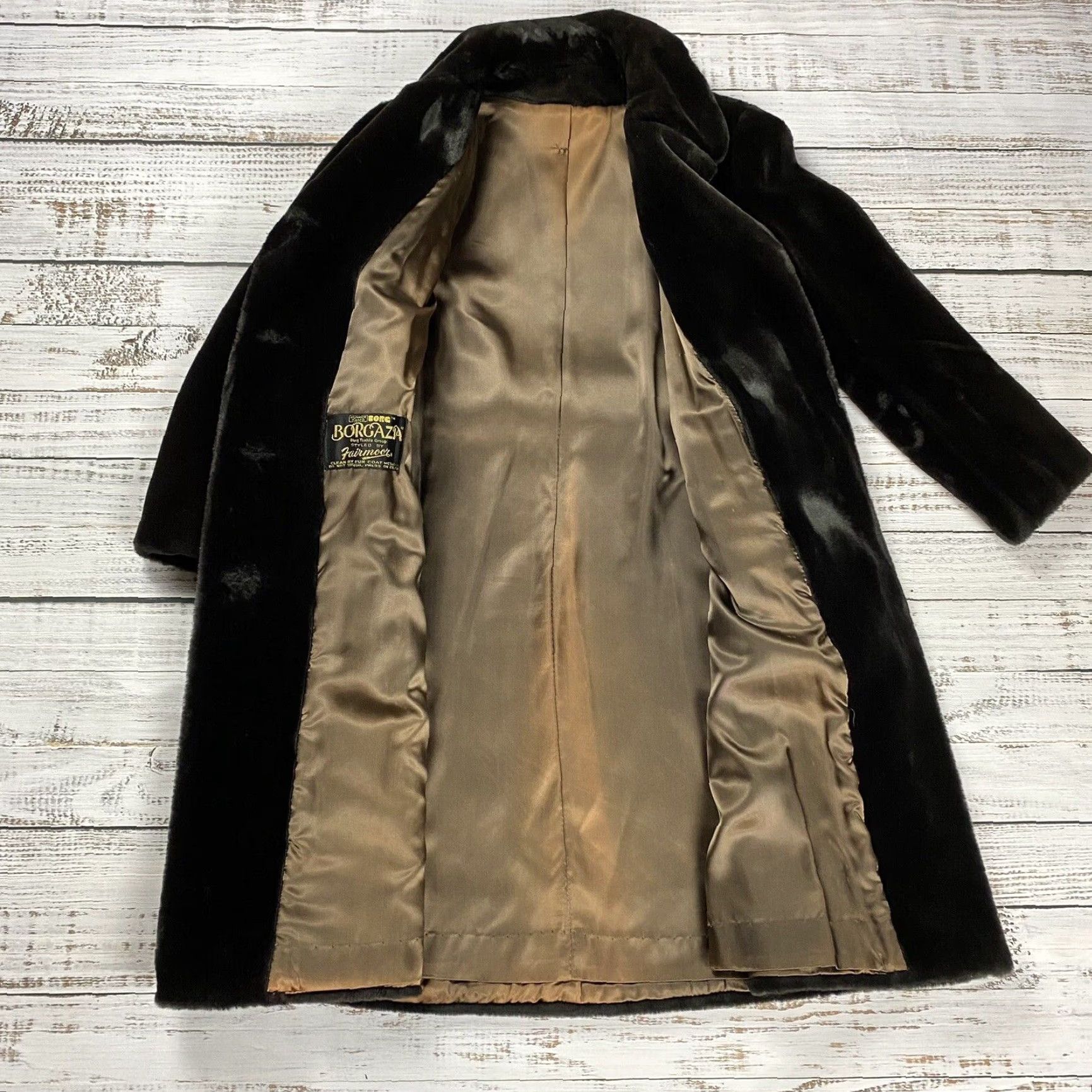 Vintage VINTAGE 1970s Fairmoor Princess Diana Brown Faux Fur Coat Womens Medium/Large Fall Winter Warm Center Double Breasted Size M / US 6-8 / IT 42-44 - 3 Thumbnail