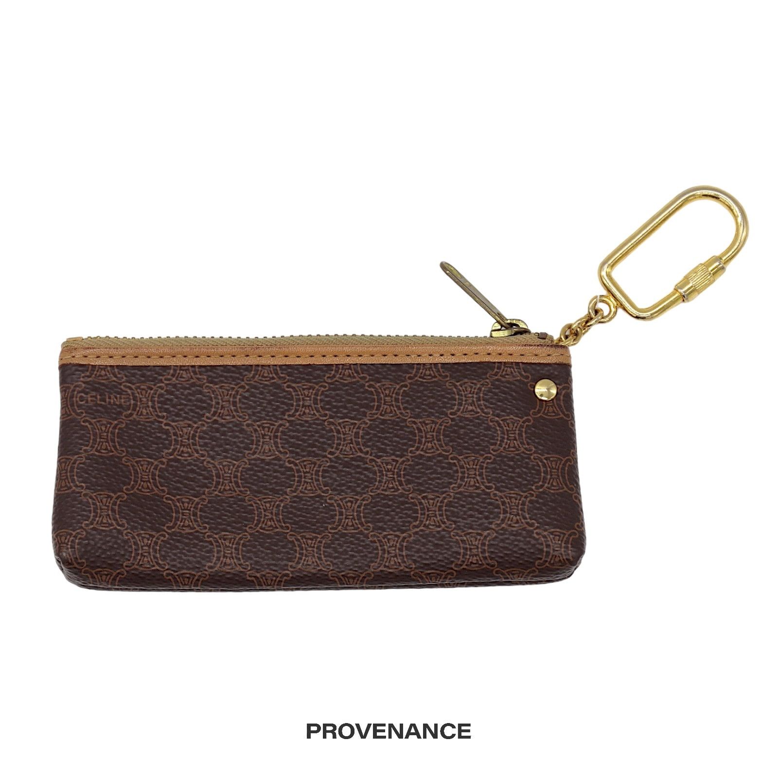 Celine 🔴 Celine Key Pouch Cles - Macadam Triomphe Brown Size ONE SIZE - 2 Thumbnail