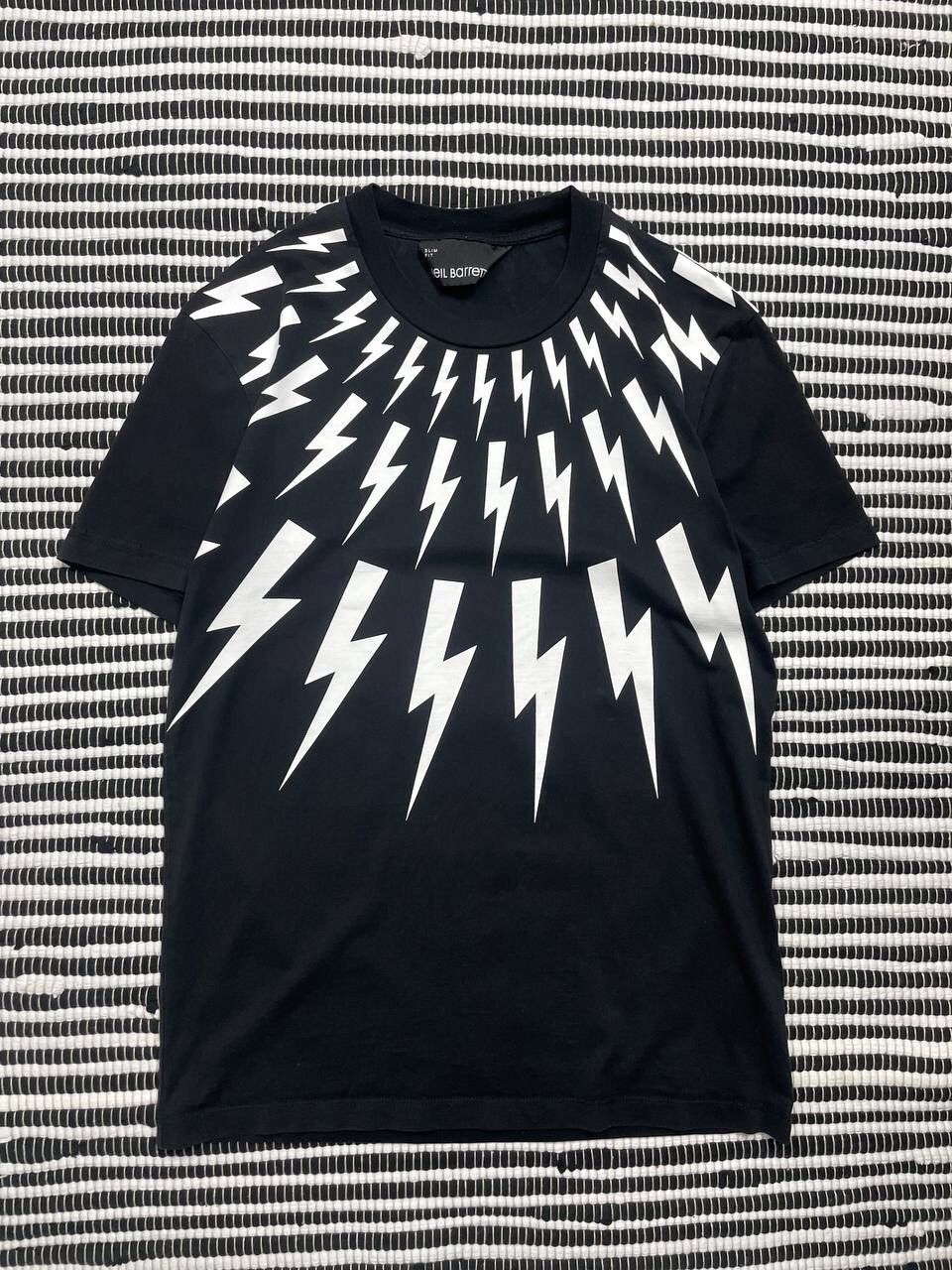 Neil Barrett Slim Fit Lighting Logo Tee T-Shirt Y2K