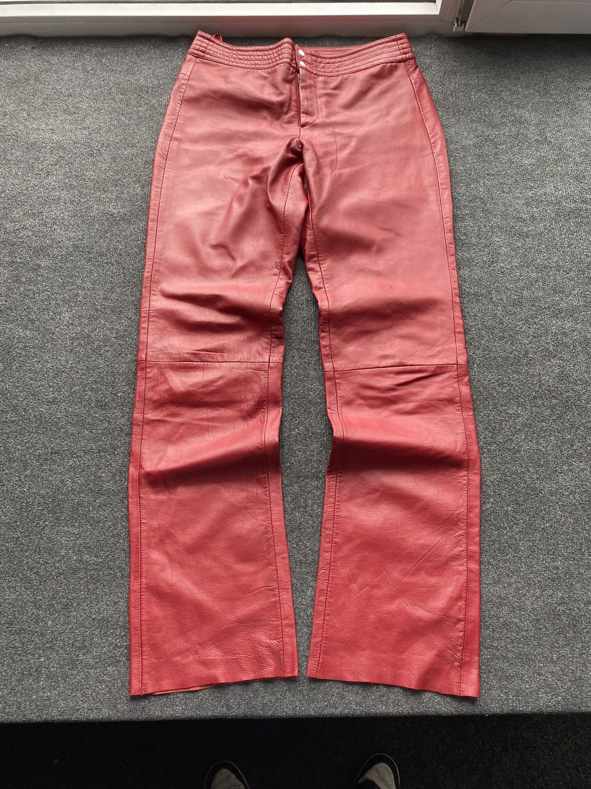 Other 🔥Opium Punk Gothic Red Leather Pants Women Alt goth emo y2k Size 28" / US 6 / IT 42 - 1 Thumbnail