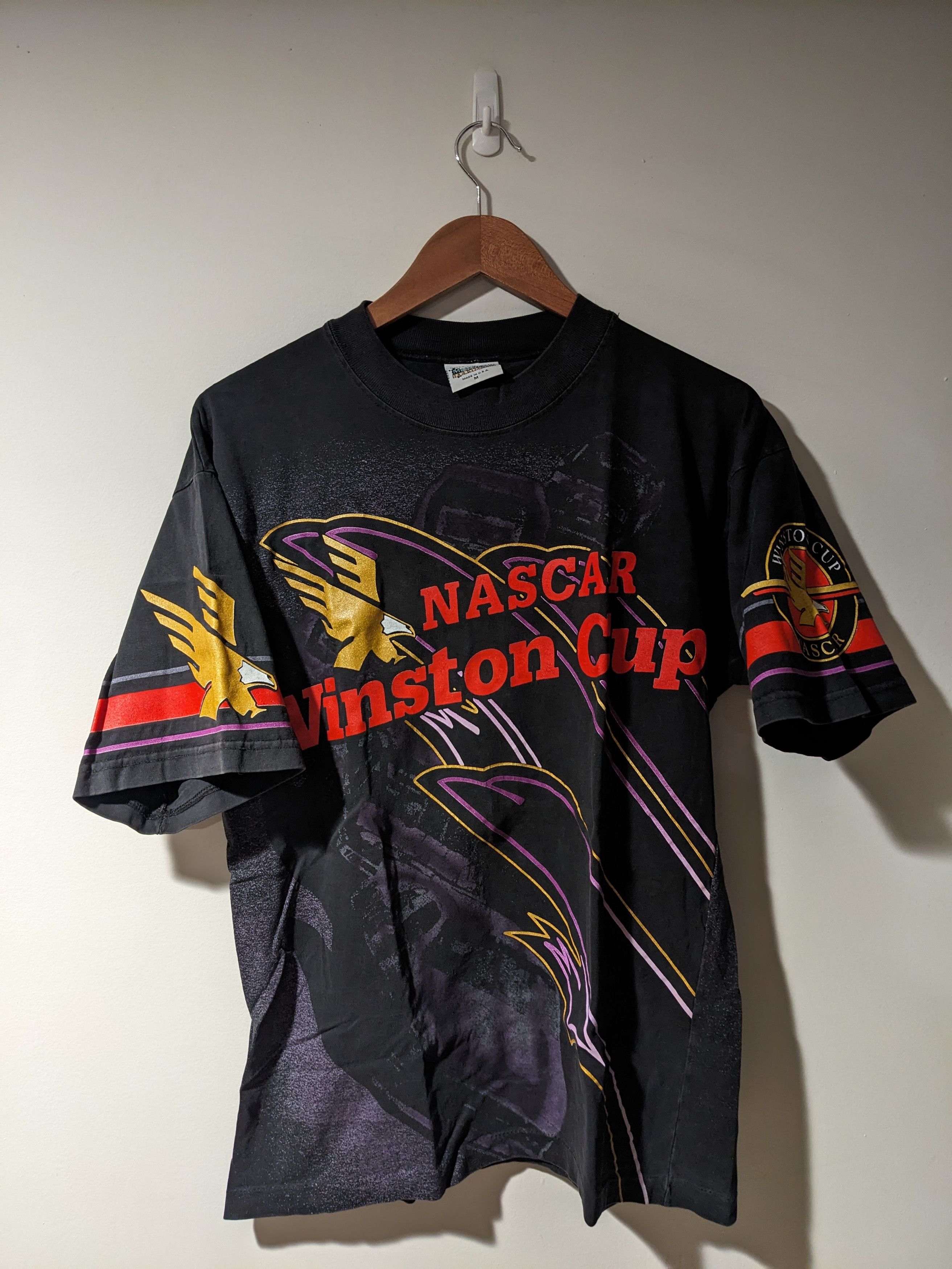 NASCAR × Vintage Vintage 90s Nascar Winston Cup All Over Print Medium T-Shirt Size US M / EU 48-50 / 2 - 1 Thumbnail