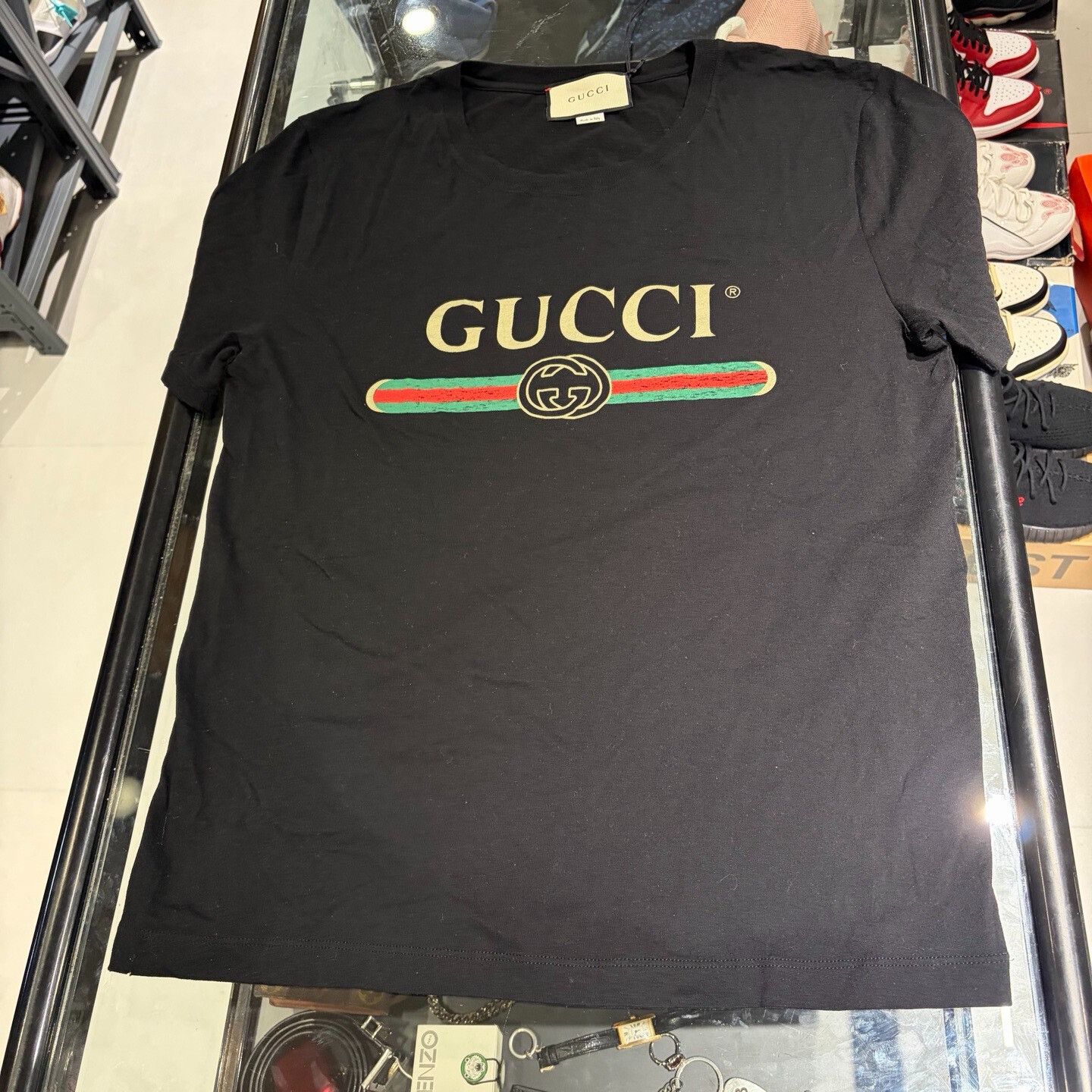 Gucci Gucci Oversized Logo Belt - Black Size US M / EU 48-50 / 2 - 1 Thumbnail