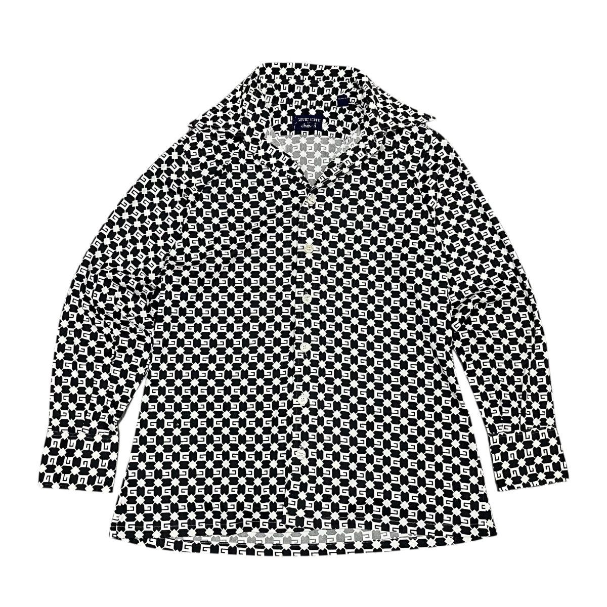 Givenchy 90s Givenchy For Chesa Shirt Monochrome Geometric Logo Size US L / EU 52-54 / 3 - 1 Thumbnail