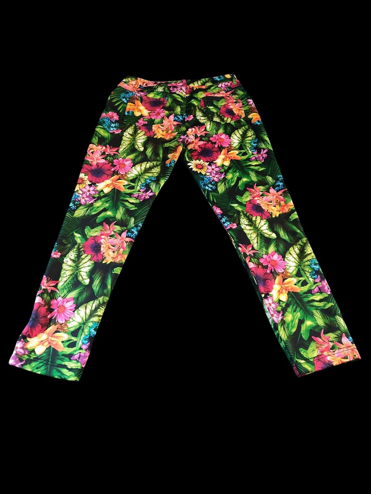 Other Like an Angel Women's Casual Pants with Vibrant Floral Print Size 32" / US 10 / IT 46 - 5 Thumbnail