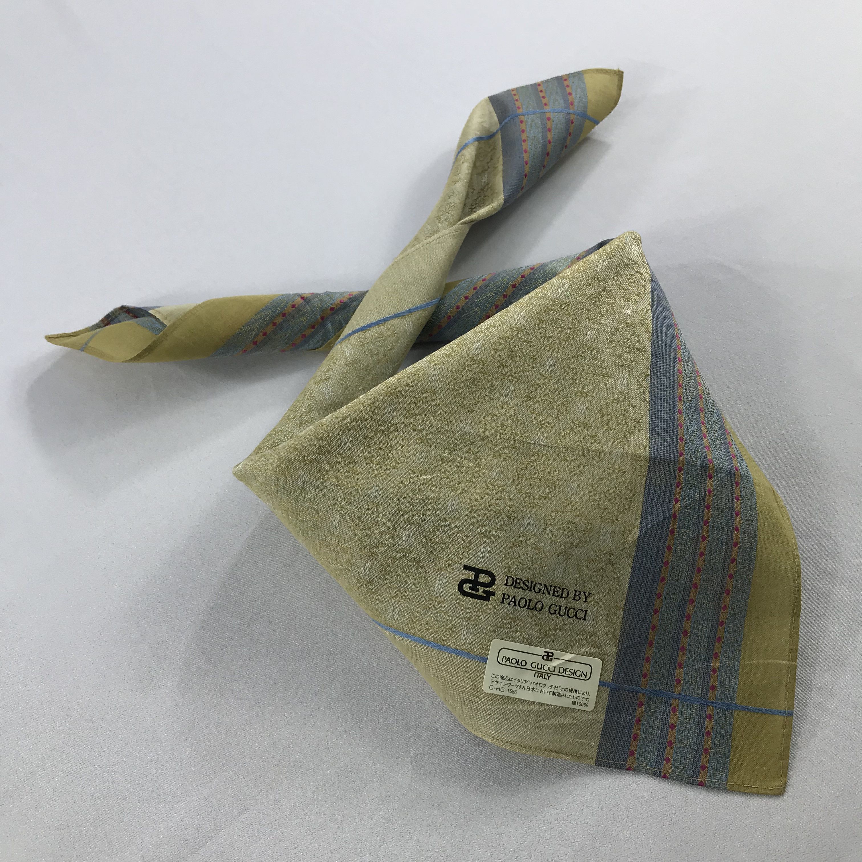 Paolo Gucci × Vintage Paolo Gucci Bandana / Handkerchief / Neckerchief -S2704 Size ONE SIZE - 4 Thumbnail
