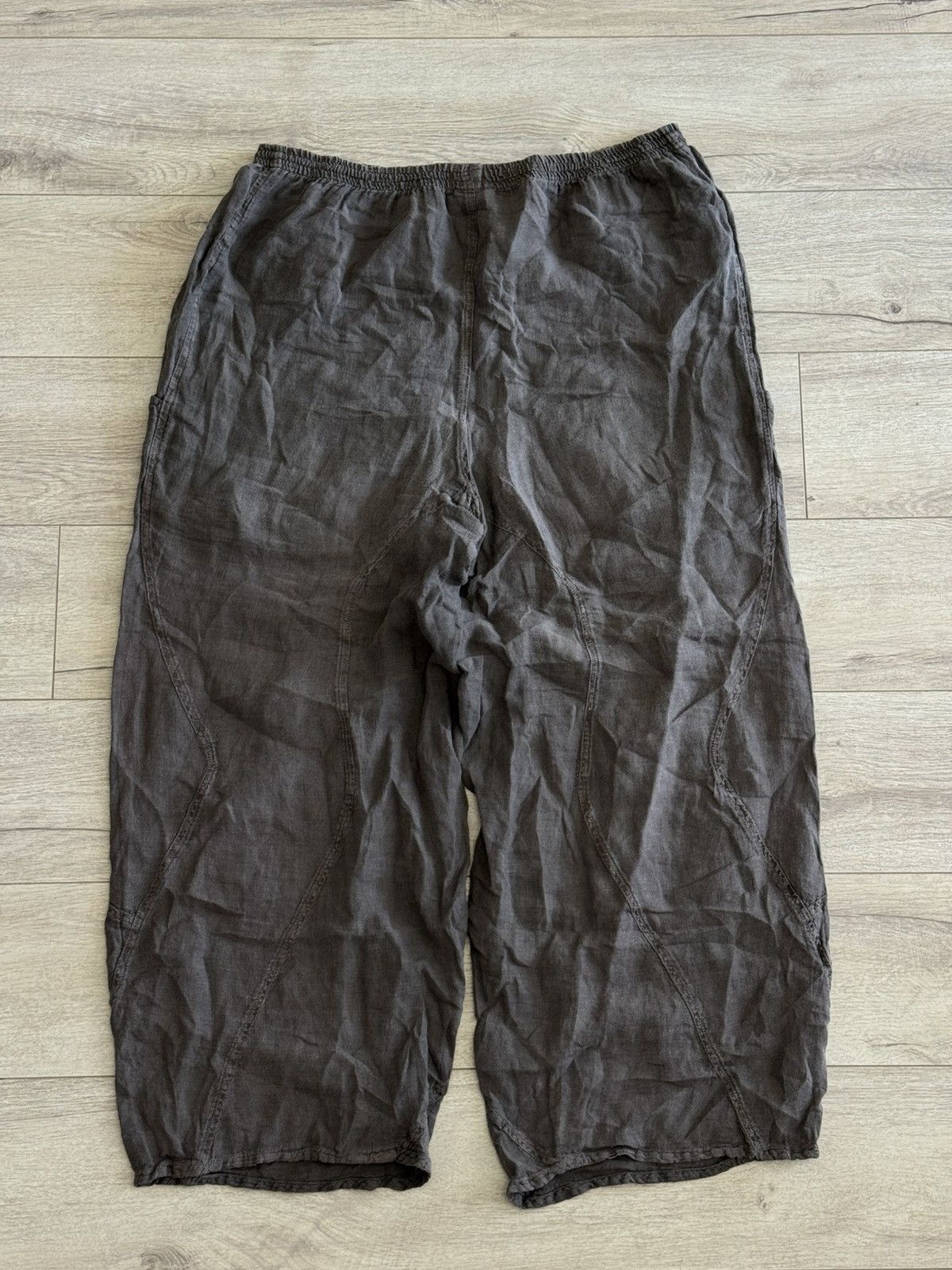 Other La Bottega Di Brunella Italy Beige Linen Cropped Pants With Size 32" / US 10 / IT 46 - 10 Thumbnail