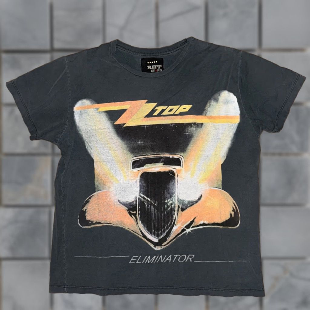 Vintage Riff Stars ZZ Top Band T-Shirt Mens Medium Gray Shirt Regular Size M Size US M / EU 48-50 / 2 - 1 Thumbnail