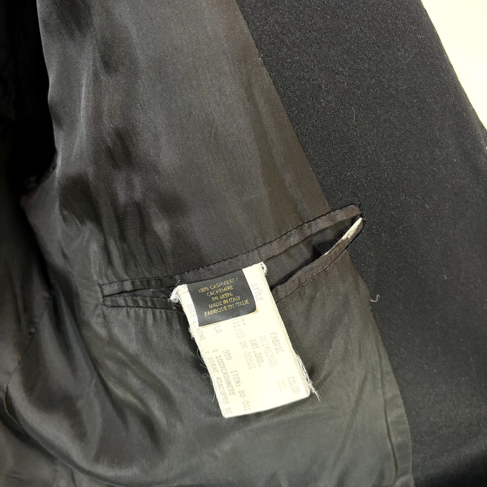 Donna Karan Donna Karan Men's Black Cashmere Sport Coat 48R Blazer Suit Size 48R - 6 Thumbnail