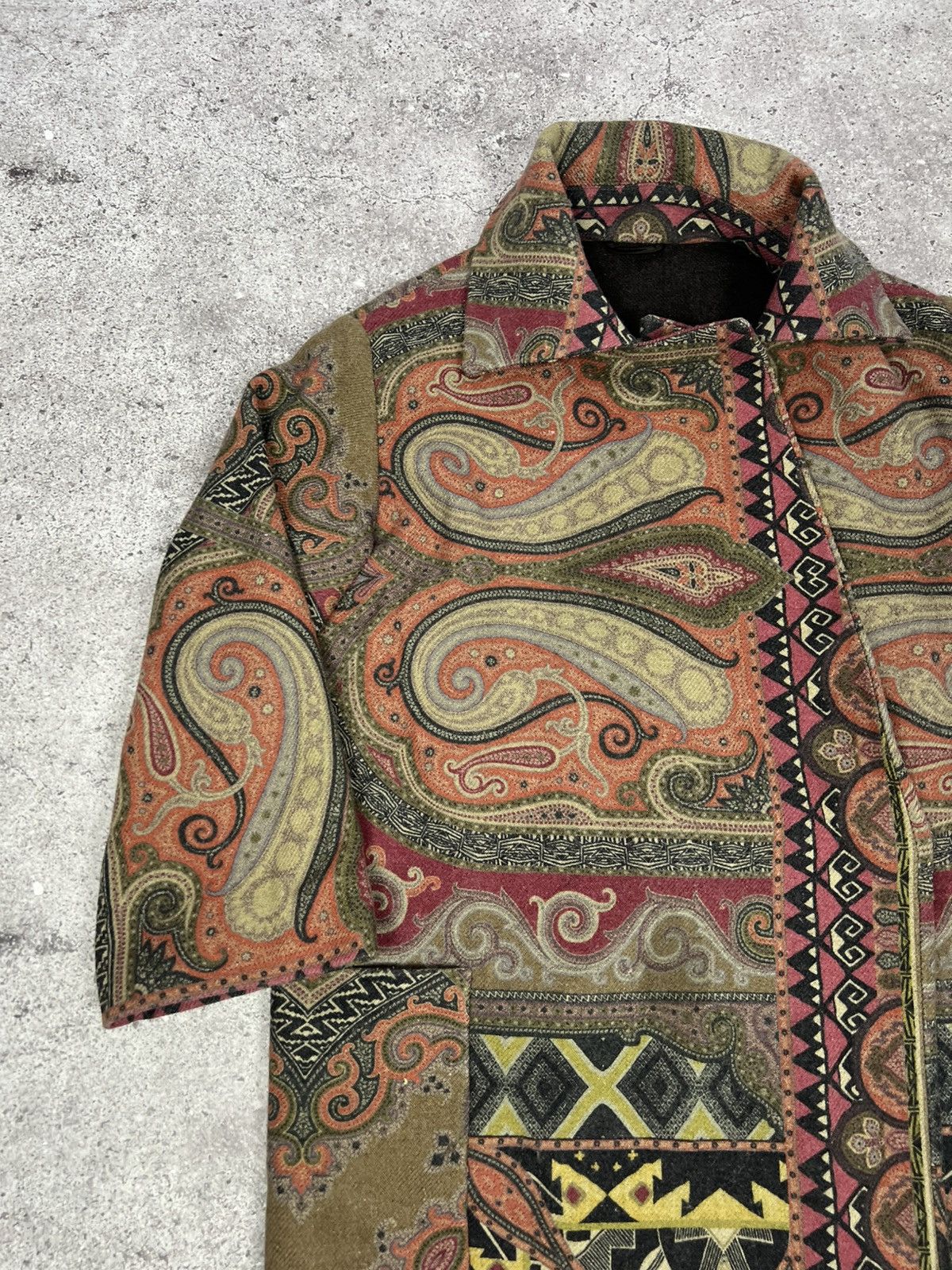 Etro Etro Paisley Print Wool Coat Multicolor Women’s Size S / US 4 / IT 40 - 3 Thumbnail