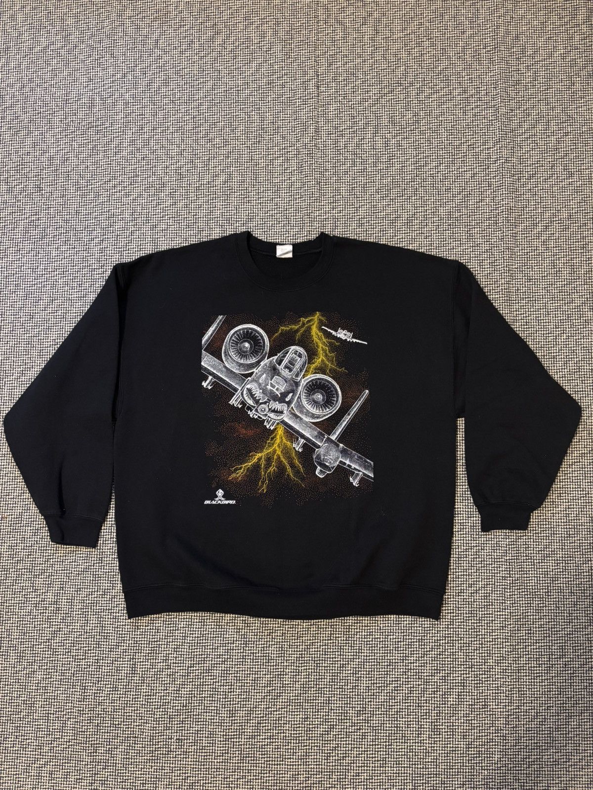 Vintage Vintage A-10 blackbird thunderbolt double sided sweatshirt Size US XXL / EU 58 / 5 - 1 Thumbnail