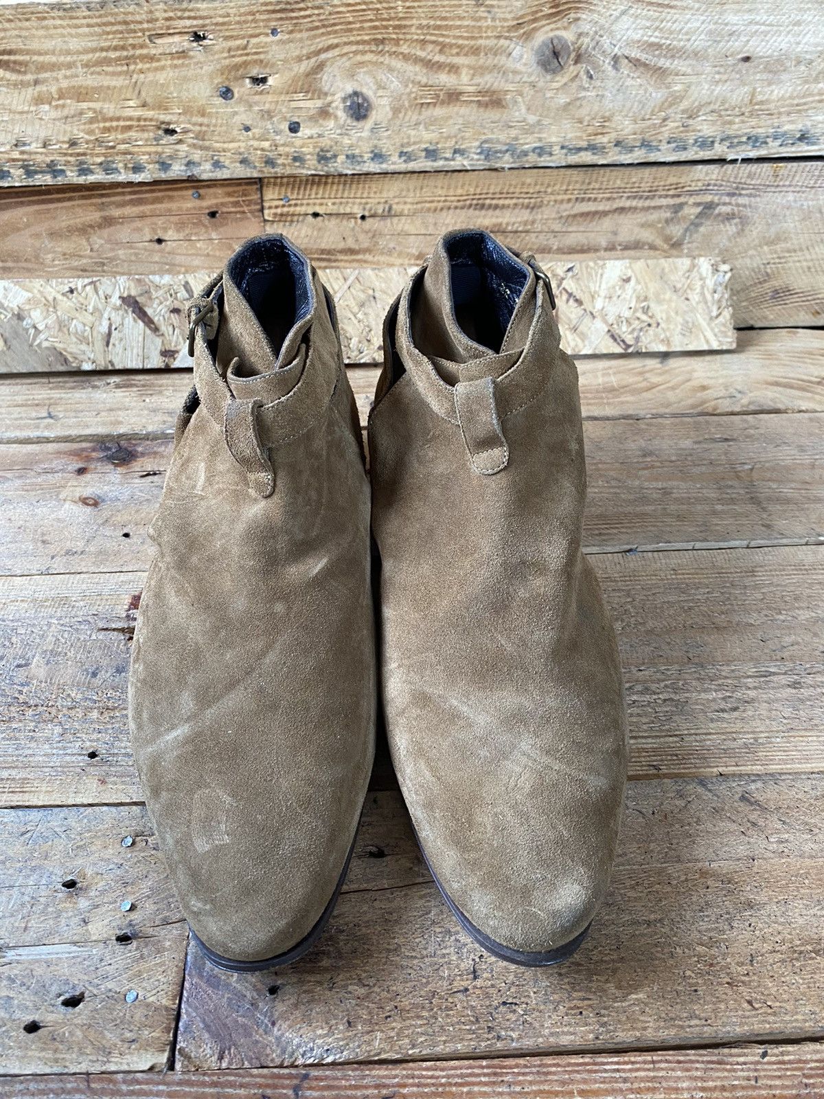Saint Laurent Paris Saint Laurent jodphur brown suede leather boots sz 42.5 Size US 9.5 / EU 42-43 - 2 Thumbnail