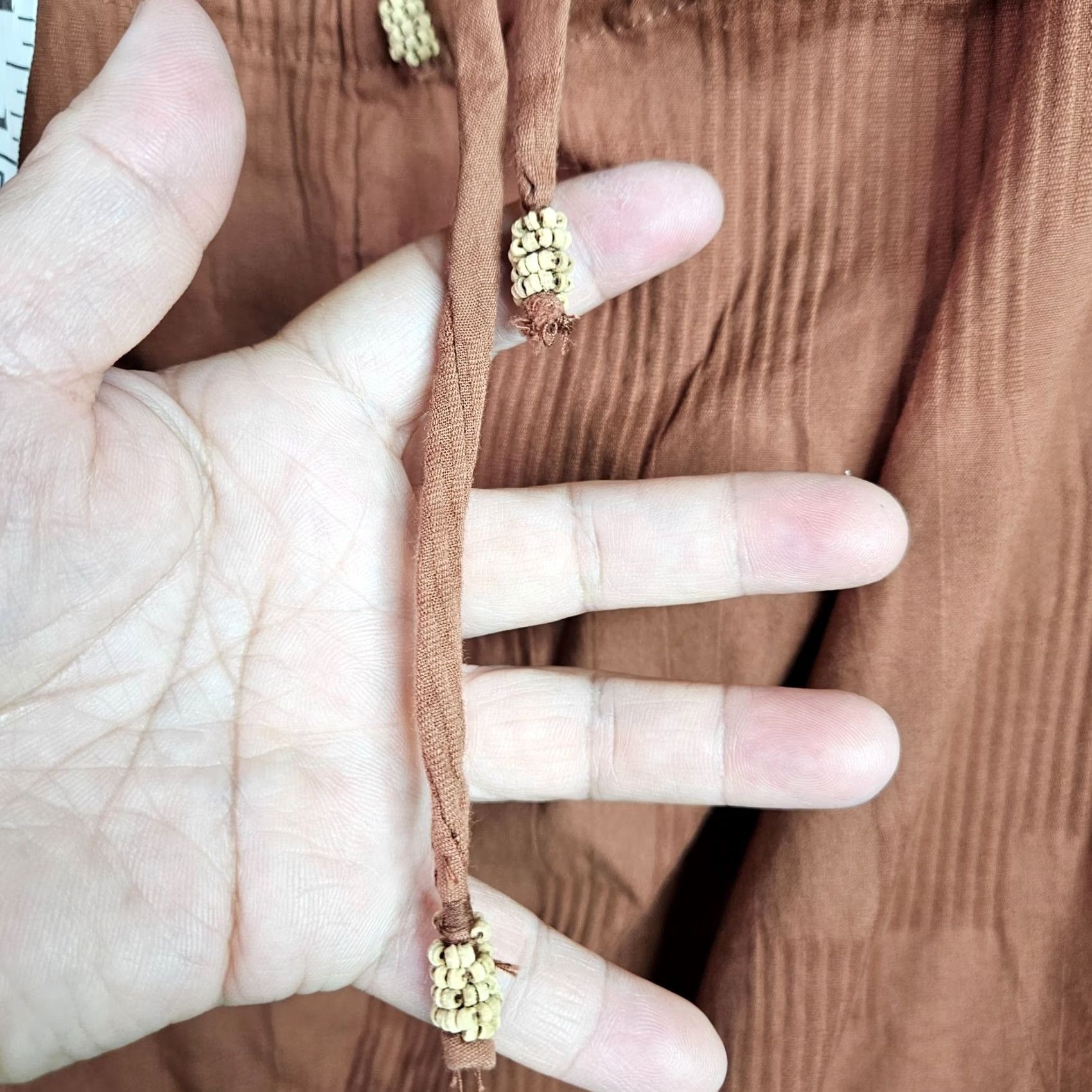 Free People Free People G.N.O. Maxi Dress Women’s Small Rust Boho Open Back Smocked Dress Sleeveless Halter A-Line Maxi Size S / US 4 / IT 40 - 3 Thumbnail