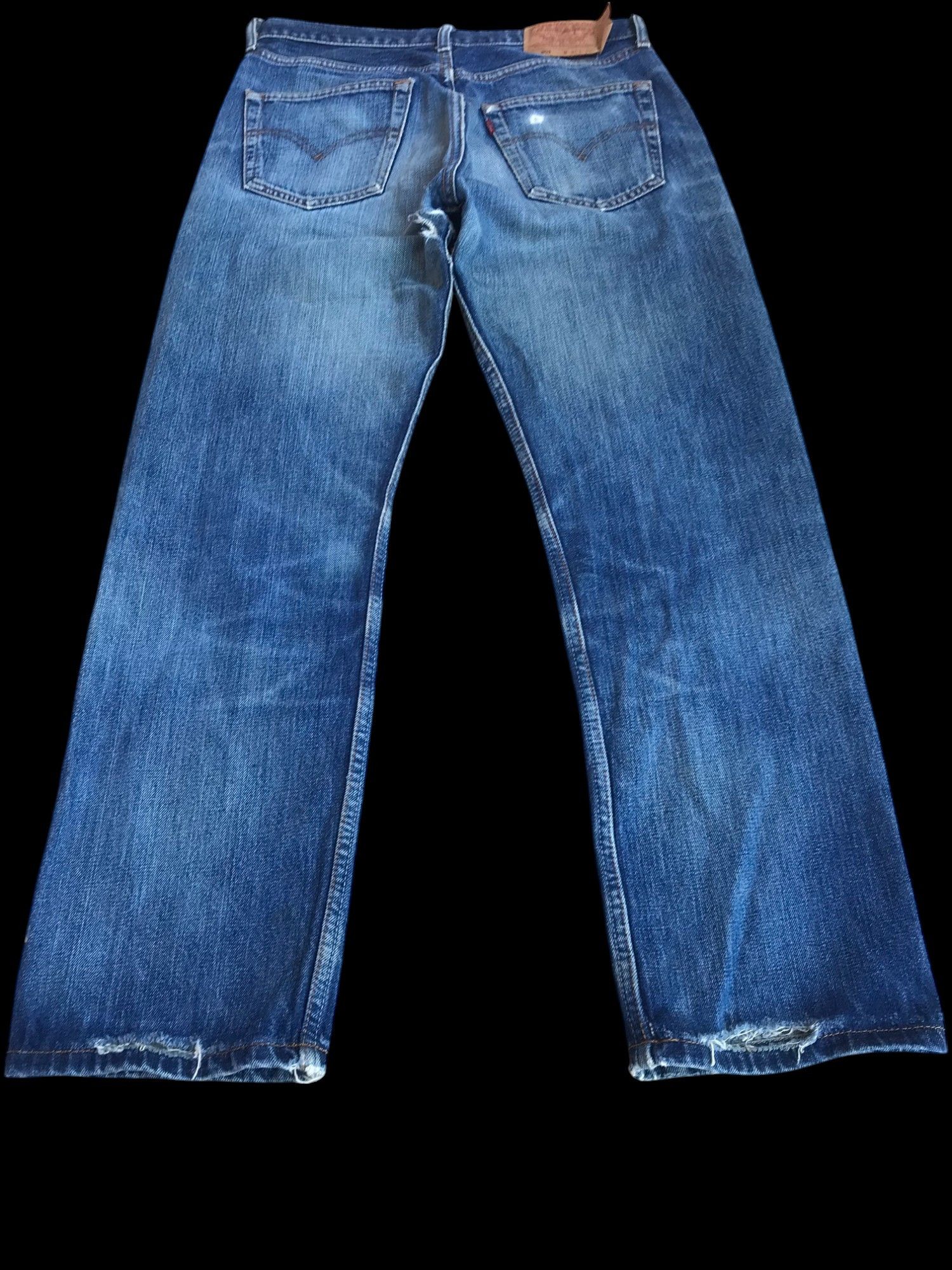 Levi's Vintage Levis 501 distressed ripped bluewash japan W30x28.5 Size US 30 / EU 46 - 12 Thumbnail