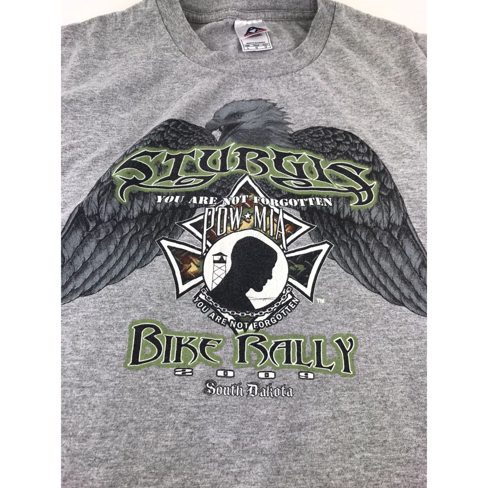 Vintage VINTAGE Sturgis Shirt Mens L Gray Motorcycle 2009 South Dakota Alstyle Graphic Tee Size US L / EU 52-54 / 3 - 6 Thumbnail