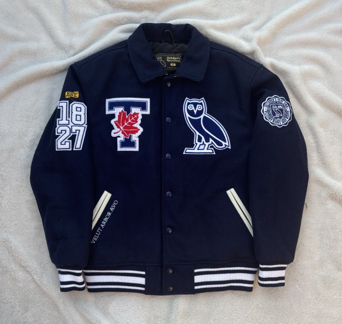 October's Very Own OVO x University of Toronto Navy Varsity Jacket Size US M / EU 48-50 / 2 - 1 Thumbnail