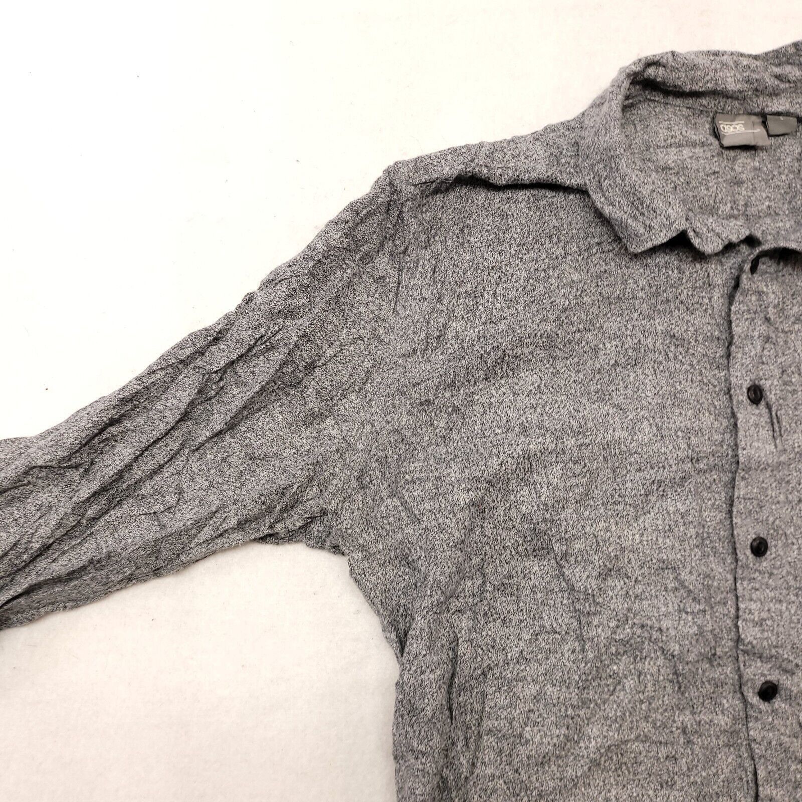 Asos ASOS Flannel Casual Button Up Shirt Mens Size Large L Gray Size US L / EU 52-54 / 3 - 4 Thumbnail