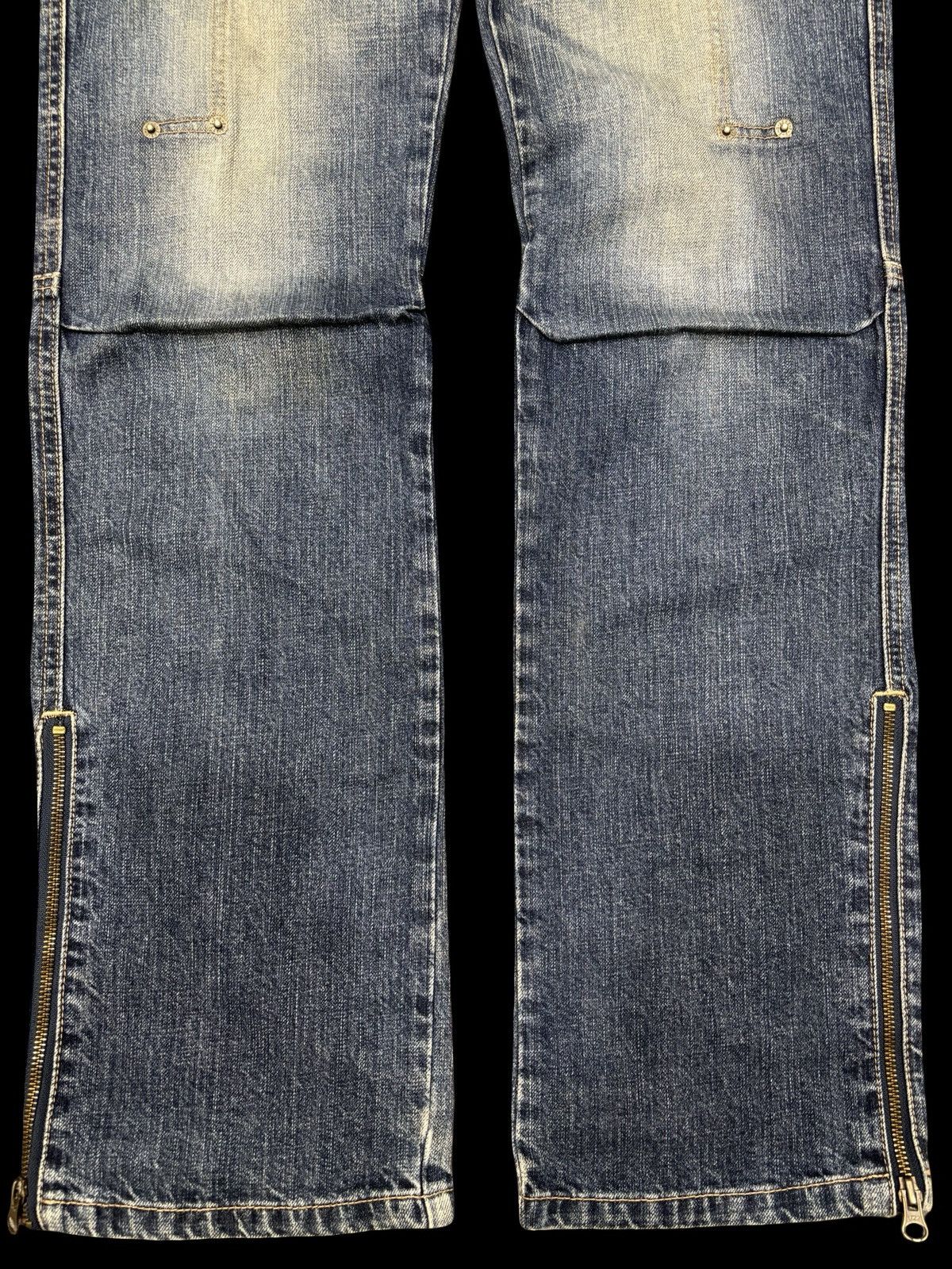 Japanese Brand PPFM Japan Custom Performance Two Tones Cargo Biker Denim Size US 33 - 9 Thumbnail