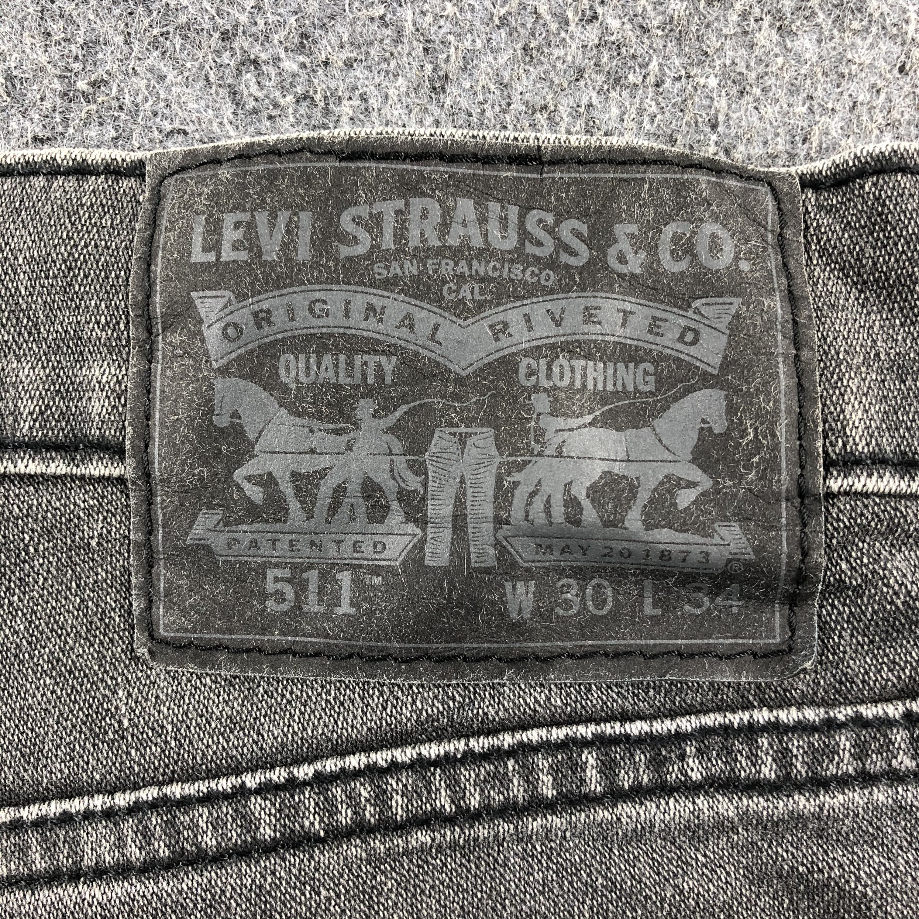 Levi's Vintage Faded Black Levis 511 Jeans-J2529 Size US 32 / EU 48 - 5 Thumbnail