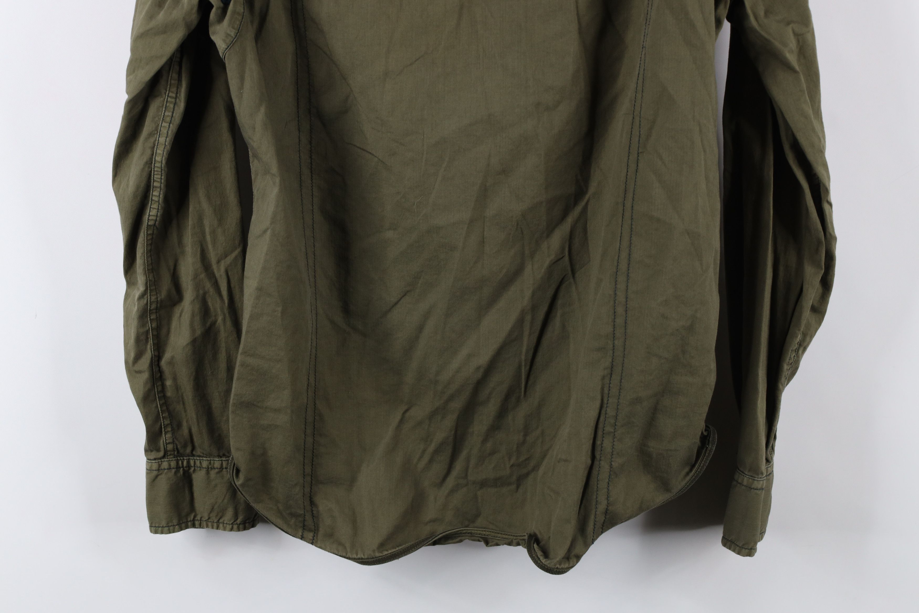 Armani Exchange × Vintage Armani Exchange Out Military Style Field Button Shirt Green Size US XS / EU 42 / 0 - 11 Thumbnail