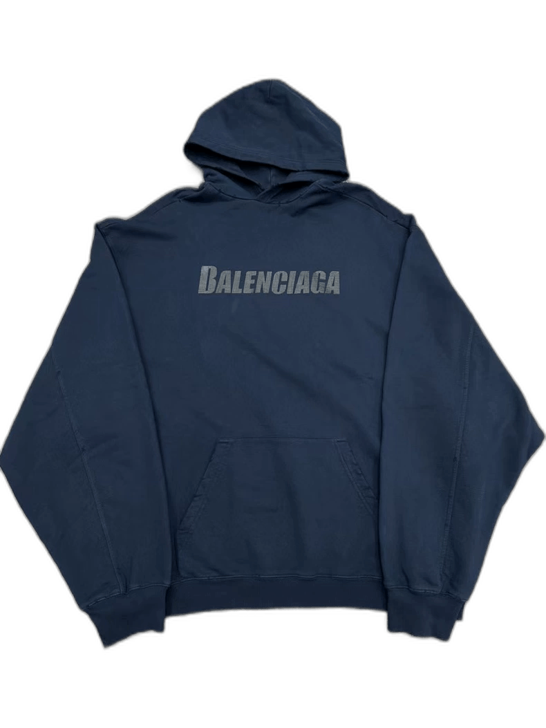 Balenciaga Balenciaga Distressed Logo Hoodie Size US S / EU 44-46 / 1 - 1 Thumbnail