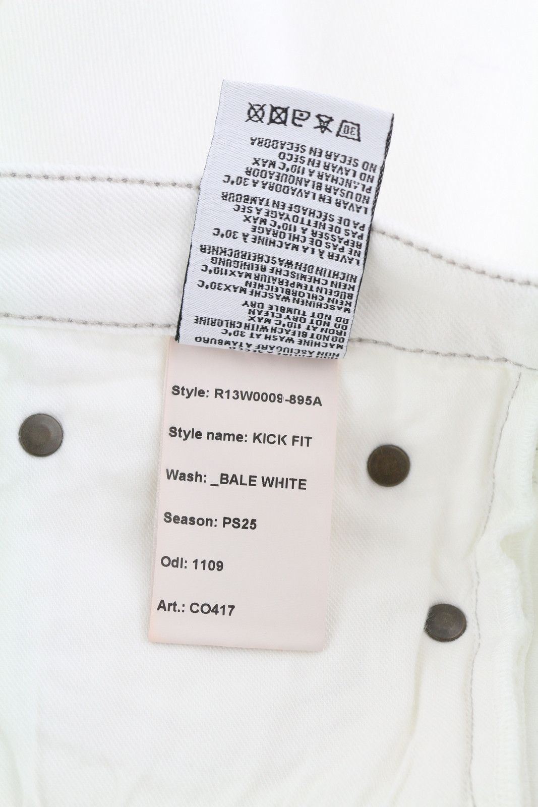 R13 KICK 27 Zip Fly Bale White Bootcut Ankle Jeans 84470 Size 27" / US 4 / IT 40 - 10 Thumbnail