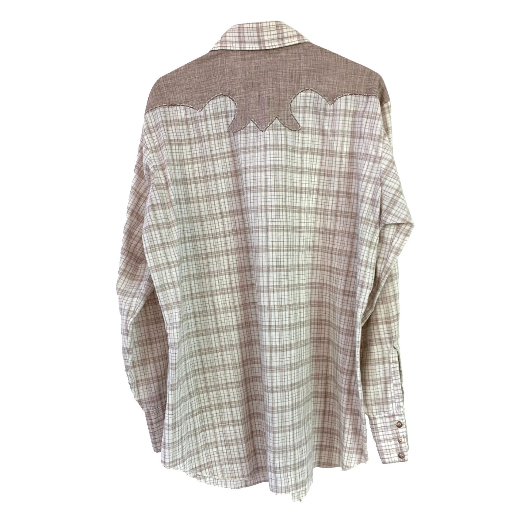 Vintage VINTAGE H Bar C California Ranchwear Plaid Pearl Snap Shirt XL Brown Western 70s Rockabilly Mens Size US XL / EU 56 / 4 - 7 Thumbnail