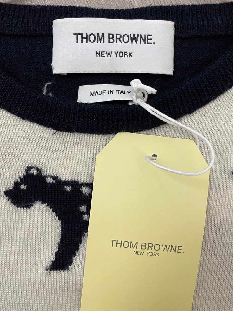 Thom Browne Thom browne Beige Tibetan blue color block zoo four-striped Size S / US 4 / IT 40 - 5 Thumbnail