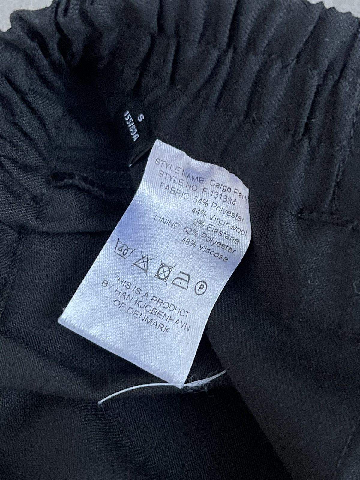 Han Kjobenhavn !DS! SS22 Han Kjobenhavn Cargo Black Wool Track Pants Size US 30 / EU 46 - 14 Thumbnail