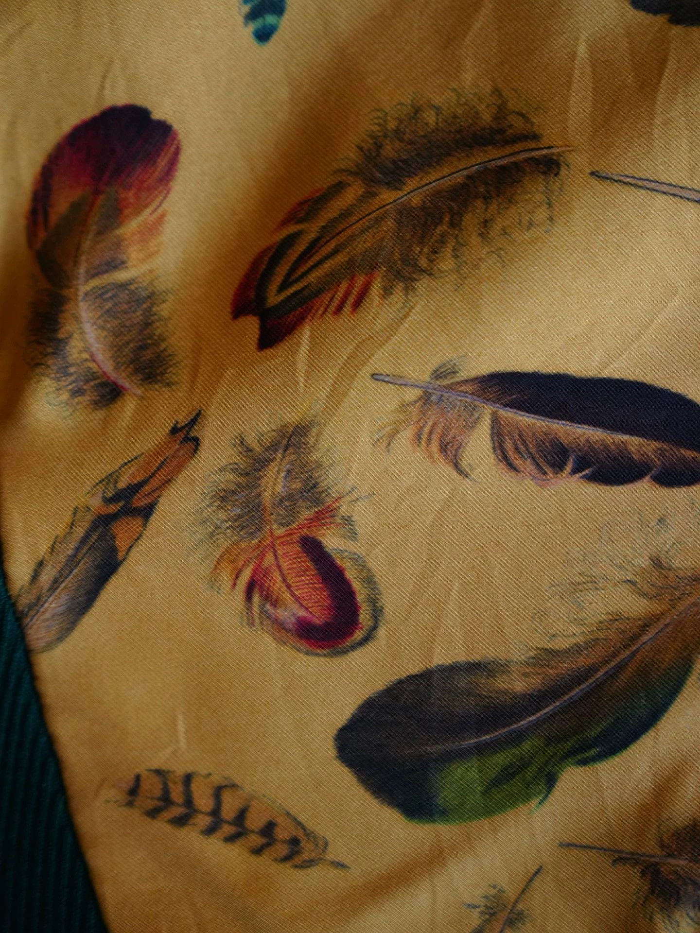 Hermes Hermes Plumes Silk Printed Sweater Emerald & Ginger Size M / US 6-8 / IT 42-44 - 6 Thumbnail