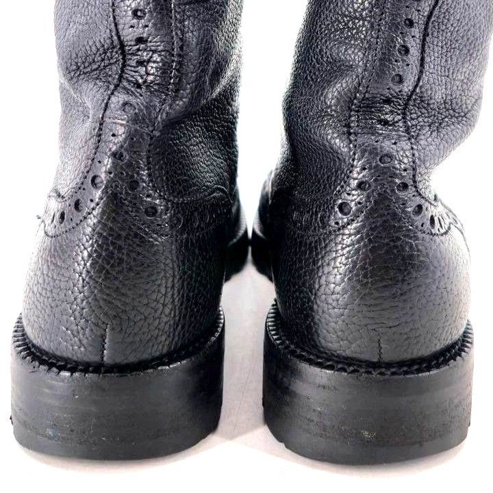 Bally Bally of Switzerland Black Grain Leather Combat Boots Men 8 Size US 8 / EU 41 - 10 Thumbnail