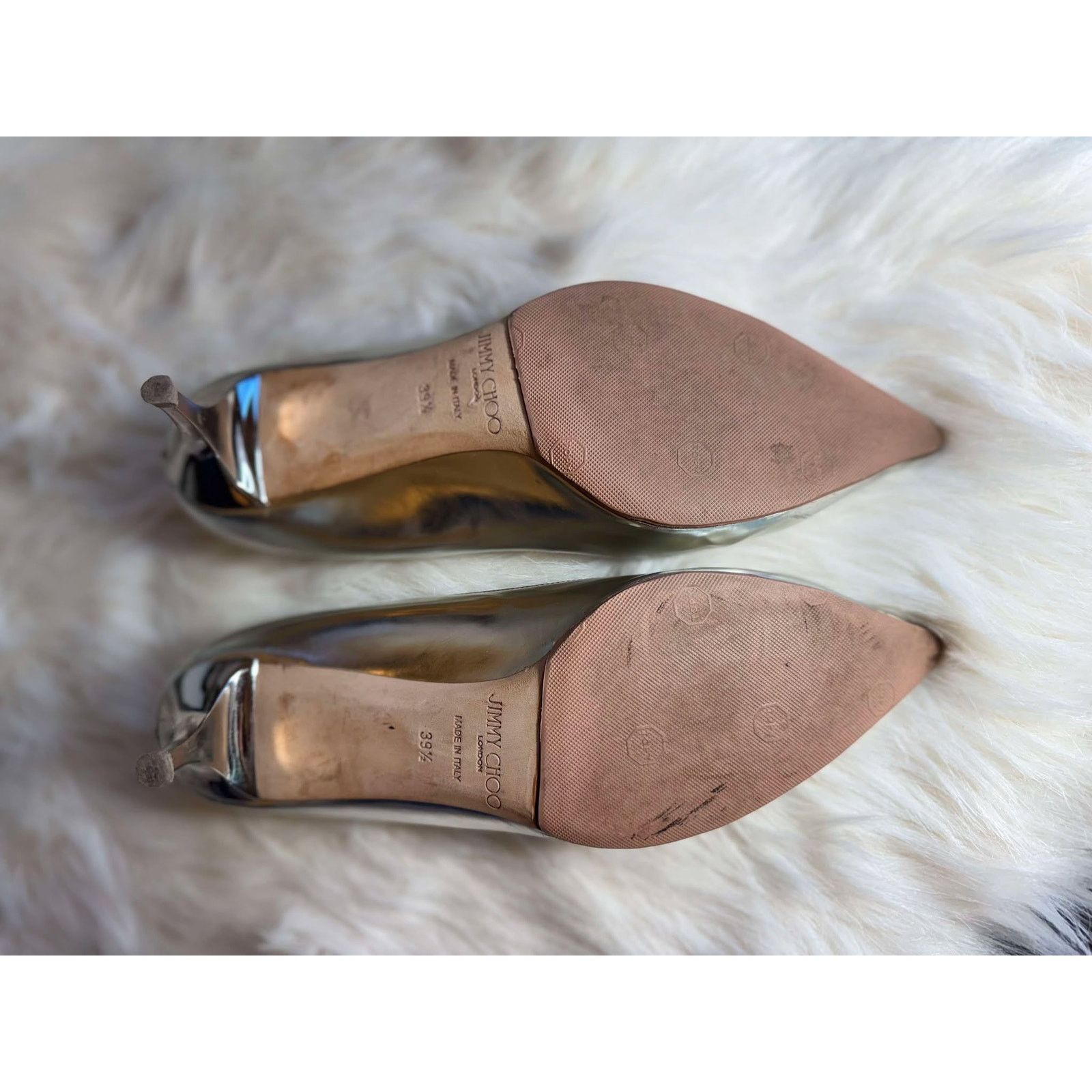 Jimmy Choo Jimmy Choo Silver Kitten Heels – Durable w/Protectors Size US 9 / IT 39 - 8 Thumbnail