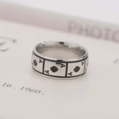 Designer × Jewelry Size us10 Poker Deck Scale Ring Size ONE SIZE - 4 Thumbnail